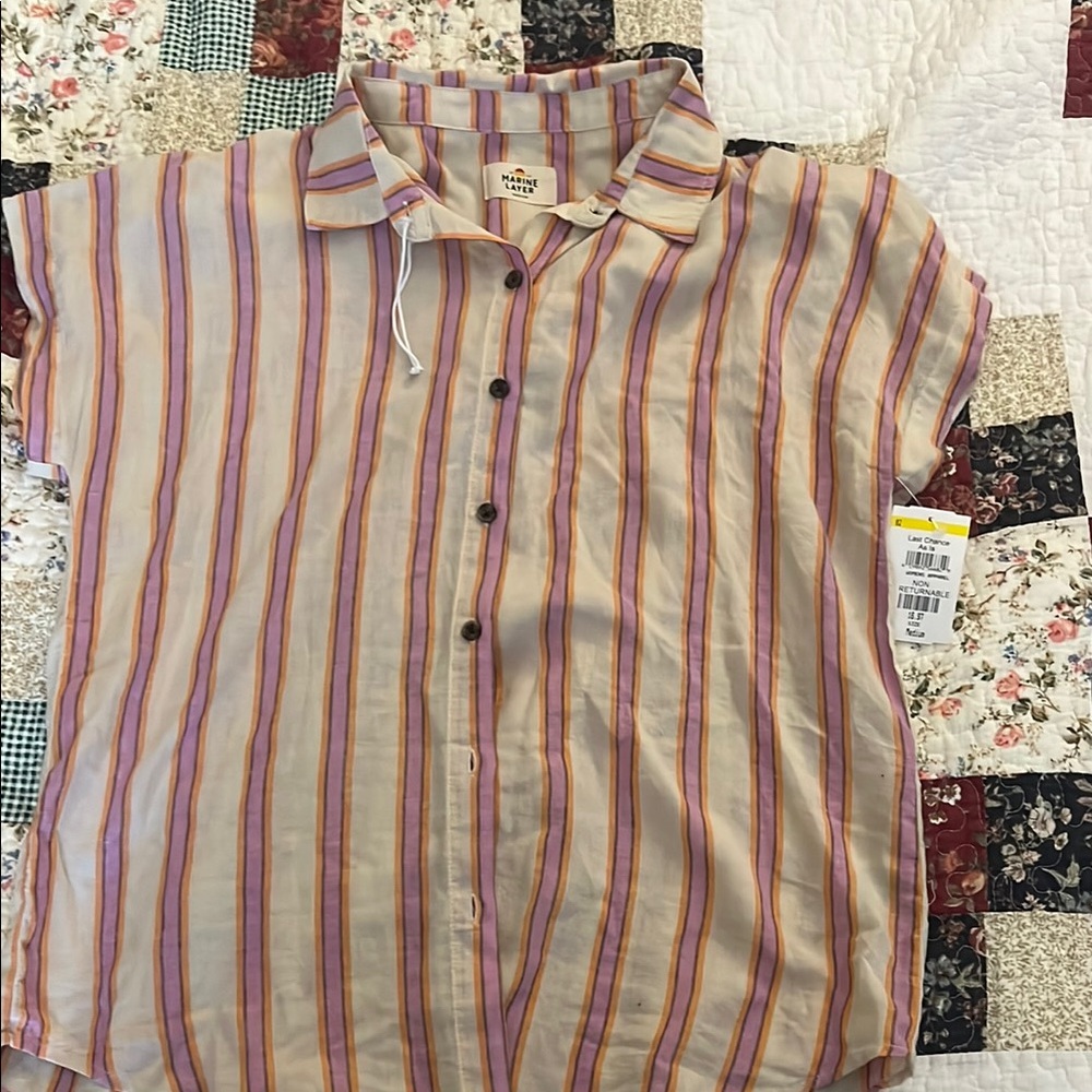 Madewell Striped Button-Up Shirt - Multicolor